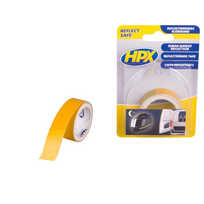 HPX Reflect Safe reflecterende tape 19mm / 1,5m / geel