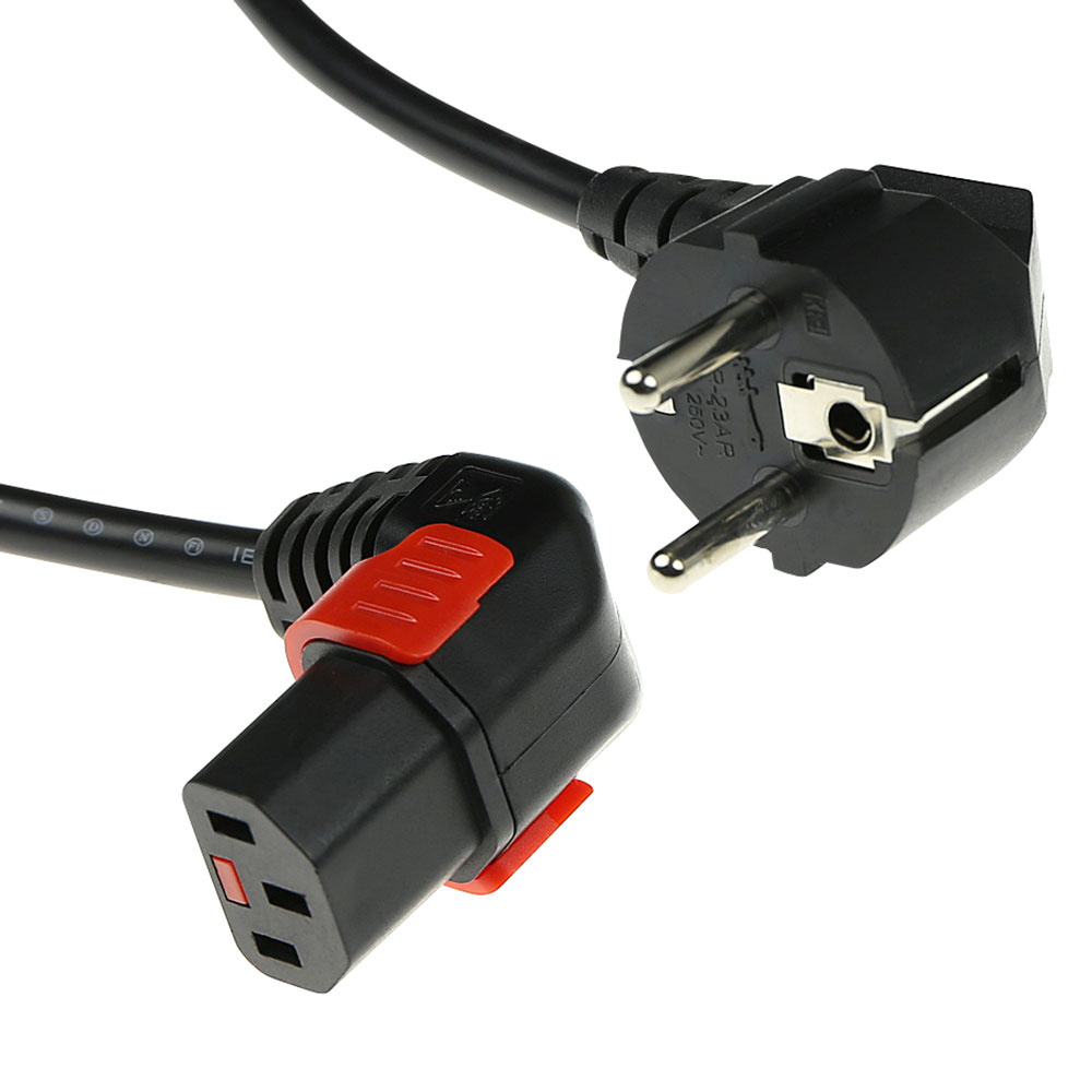 IEC LOCK EL453S electriciteitssnoer Zwart 2 m CEE7/7 C13 stekker