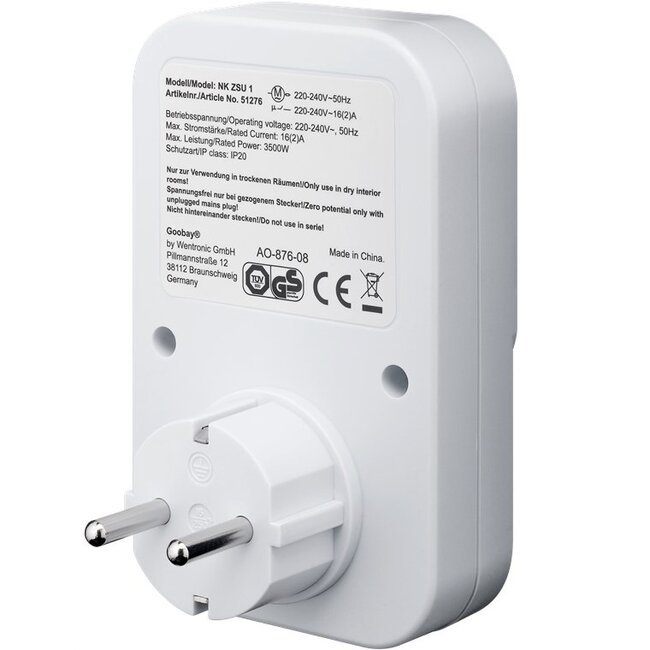 Goobay tijdschakelklok set van 2 stuks - mechanisch (96 schakelingen per 24u) - voor binnen / wit