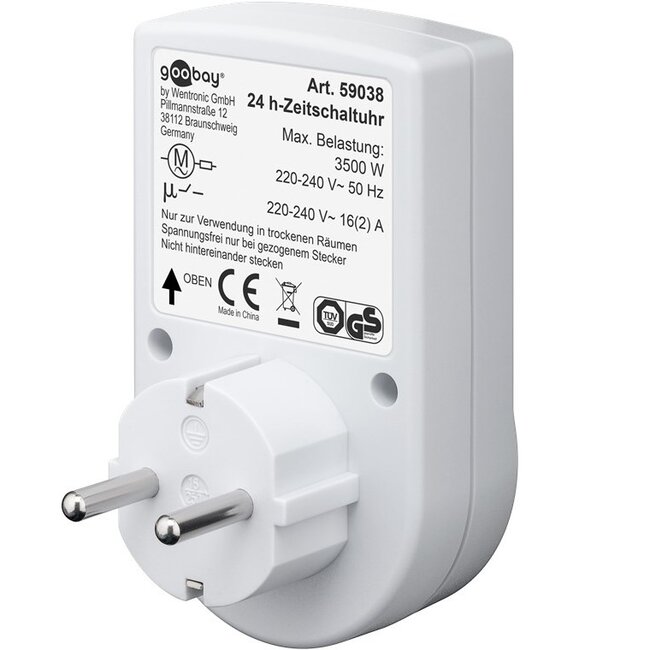 Goobay tijdschakelklok - mechanisch (48 schakelingen per 24u) - voor binnen / wit