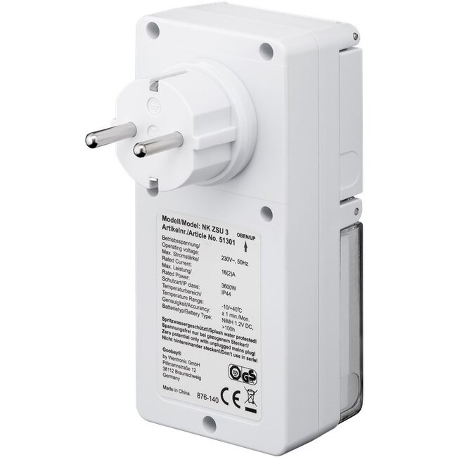 Goobay tijdschakelklok - digitaal (10 programma's per week) - voor buiten (IP44) / wit