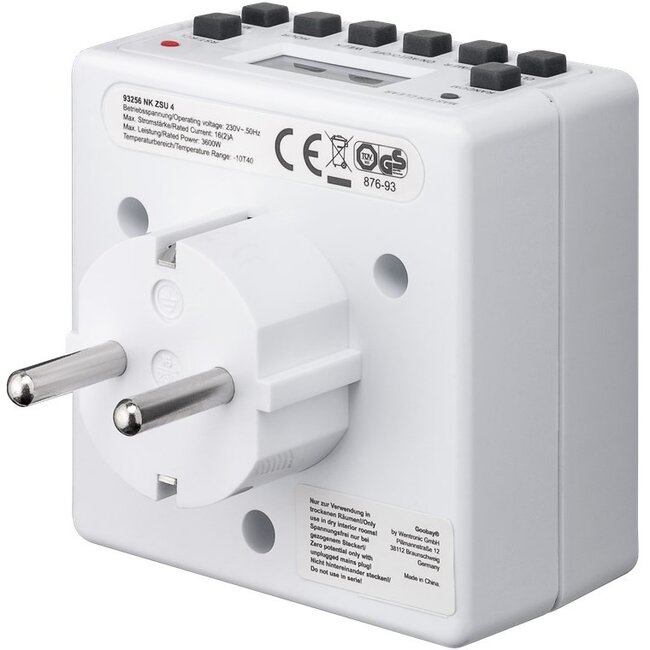 Goobay compacte tijdschakelklok - digitaal (10 programma's per week) - voor binnen / wit