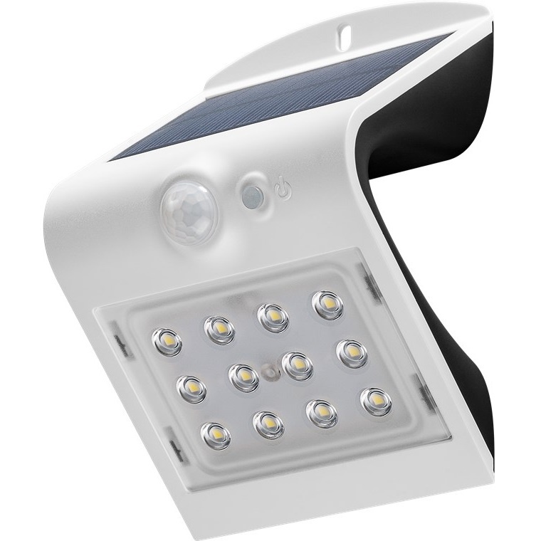 Solar LED Wandlamp voor Buiten 1,5W - Met Bewegingssensor - Wit
