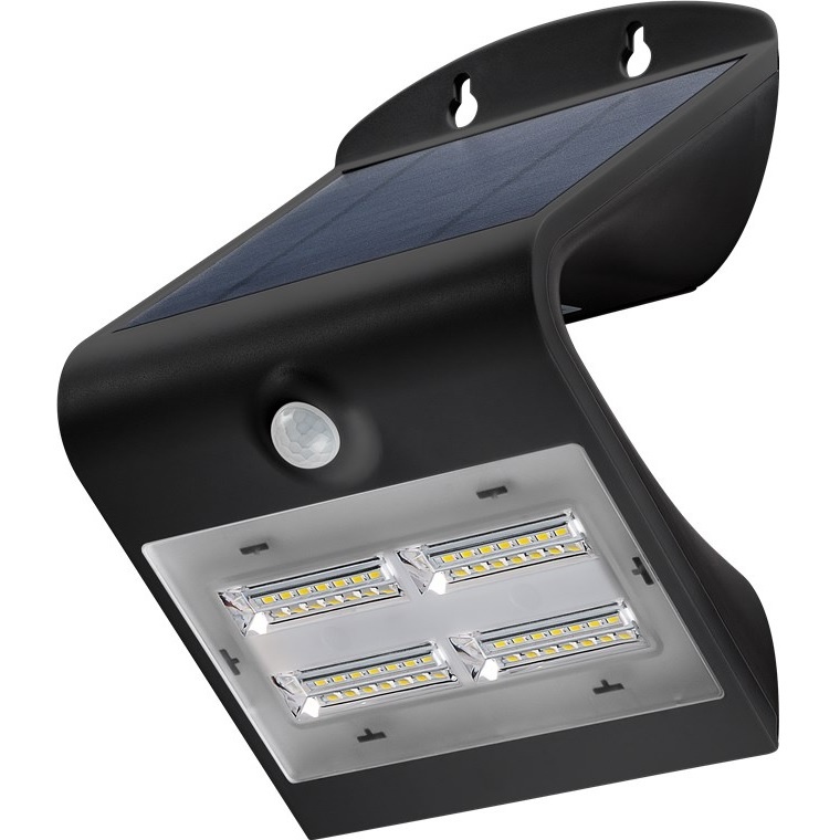 Solar LED Wandlamp voor Buiten 3,2W - Met Bewegingssensor - Zwart