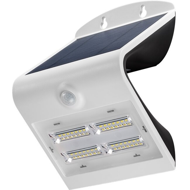 Goobay solar LED-wandlamp met bewegingssensor voor buiten - 3,2W / wit