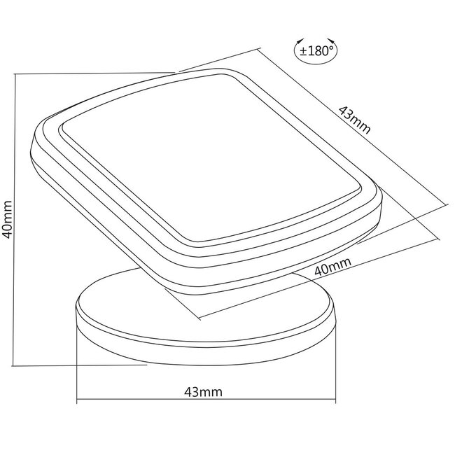 My Wall dashboard autohouder met magneet voor smartphones / zwart