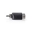 Subwoofer/Tulp mono (m) - Tulp stereo (v) audio adapter / zwart