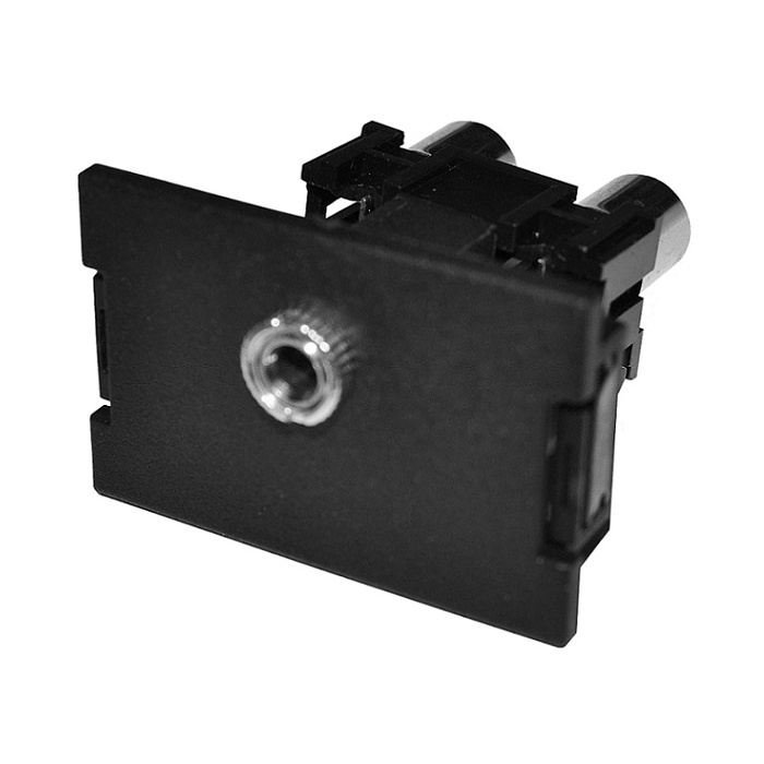 3,5mm Jack stereo audio uitbreidingsmodule voor GST18/3 stekkerdozen / zwart