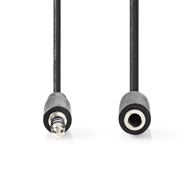 Nedis 3,5mm Jack stereo audio verlengkabel met volume regelaar / zwart - 1 meter