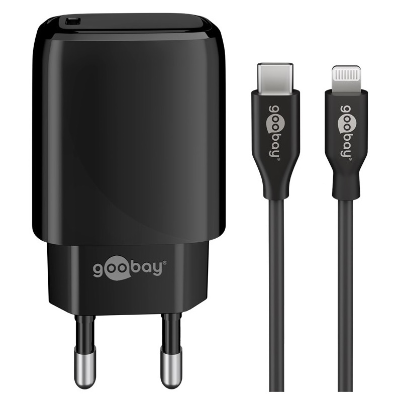 Apple 8-pins - stopcontact | Thuislader | 1 meter | USB2.0 High Speed/Power Delivery | Goobay