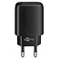 USB-C PD 20W thuislader met 1 poort en losse 8-pins Lightning - USB kabel / zwart - 1 meter