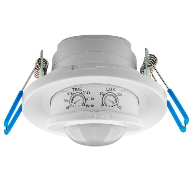 Goobay PIR bewegingssensor - 8m bereik - inbouw plafond / wit