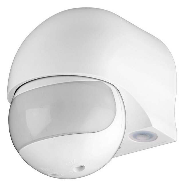 Goobay compacte PIR bewegingssensor voor buiten (IP44) - 12m bereik - muurbevestiging / wit