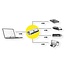 Goobay USB hub met 4 poorten - USB2.0 - busgevoed / zilver - 0,05 meter