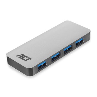 ACT ACT USB hub met 4 poorten - USB3.0 - externe voeding / aluminium - 0,50 meter