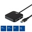 ACT USB hub met 4 poorten - USB3.0 - externe voeding / zwart - 0,50 meter