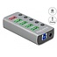 DeLOCK USB hub met 4+1 poorten en aan/uit schakelaars - USB3.0 - externe 12V voeding / grijs - 0,80 meter