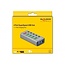 DeLOCK USB hub met 4+1 poorten en aan/uit schakelaars - USB3.0 - externe 12V voeding / grijs - 0,80 meter