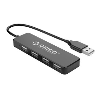 Orico Orico USB hub met 4 poorten - USB2.0 - busgevoed / zwart - 0,30 meter