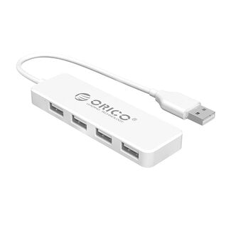 Orico Orico USB hub met 4 poorten - USB2.0 - busgevoed / wit - 0,30 meter