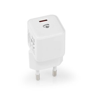 Nedis Nedis thuislader met 1 USB-C PD poort - Smart IC - 20W / wit