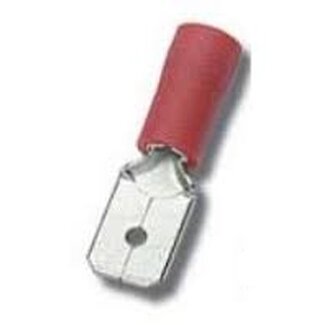 Elematic Vlakke kabelschoen (m) - 4,8mm / rood - half geïsoleerd (100 stuks)