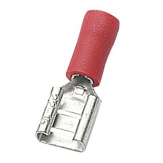 Elematic Vlakke kabelschoen (v) - 3,2mm / rood - half geïsoleerd (100 stuks)