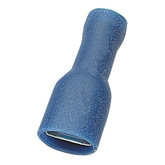 Vlakke kabelschoen (v) - 5,0mm / blauw - geïsoleerd (100 stuks)