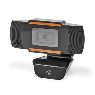Nedis Nedis USB webcam met microfoon en klem/standaard - Full HD / zwart - 1,4 meter