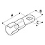 Ring kabelschoen (m) - 4,3mm (M4) / geel (100 stuks)