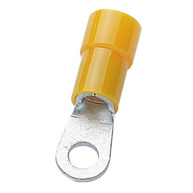 Ring kabelschoen (m) - 5,3mm (M5) / geel (100 stuks)