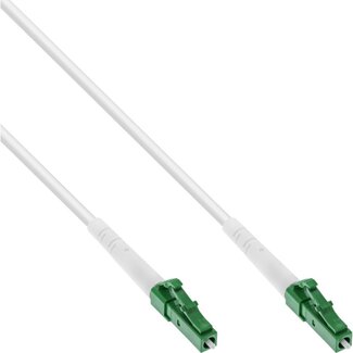 InLine Premium LC/APC FTTH Simplex Optical Fiber Patch kabel - Single Mode OS2 - wit / LSZH - 0,50 meter