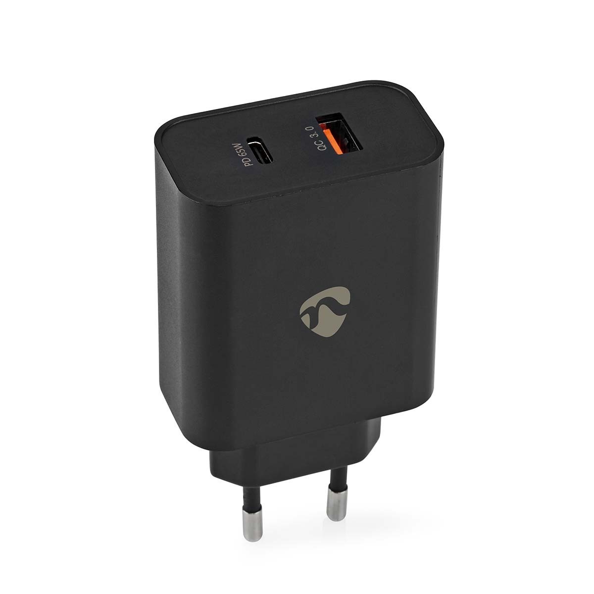 Oplader | Snellaad functie | 2.0 / 2.25 / 3.25 A | Outputs: 2 | USB-A / USB-C© | 65 W | Automatisc