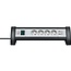 Brennenstuhl Premium-Office-Line stekkerdoos met 4 contacten en 2x USB / zwart/grijs - 1,8 meter