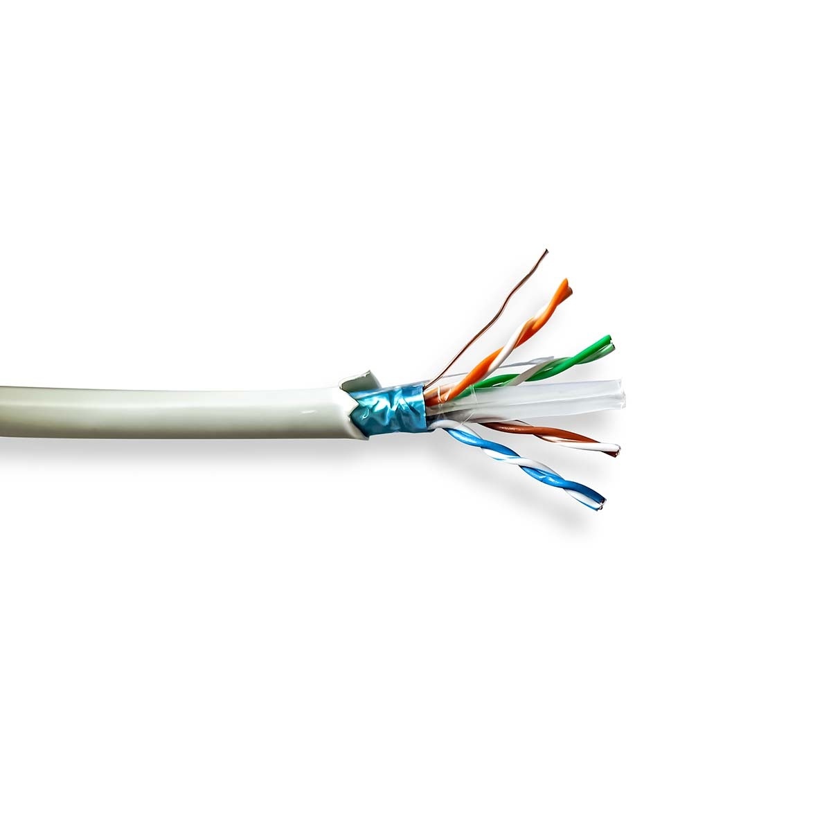 Nedis F/UTP CAT6 Gigabit netwerkkabel met vaste aders - AWG24 / LSZH / grijs - 100 meter