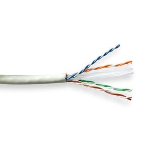 Nedis U/UTP CAT6a 10 Gigabit netwerkkabel met vaste aders - AWG23 - LSZH / grijs - 100 meter