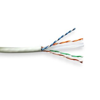 Nedis U/UTP CAT6a 10 Gigabit netwerkkabel met vaste aders - AWG23 - LSZH / grijs - 305 meter