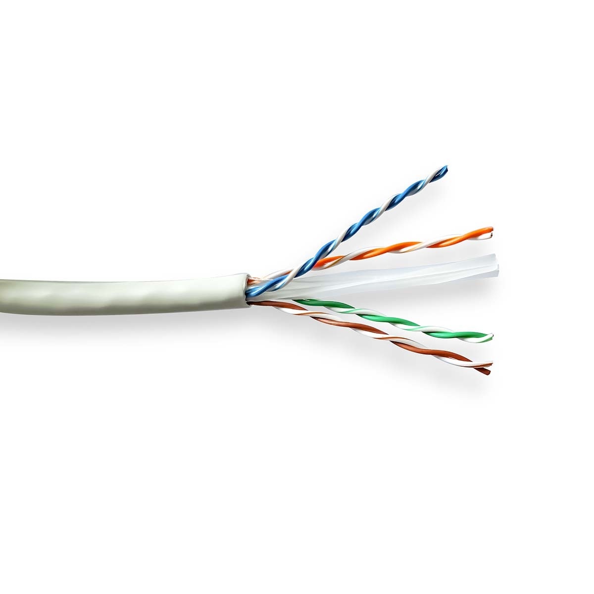 U/UTP CAT6a 10 Gigabit netwerkkabel met vaste aders - AWG23 - LSZH / grijs - 305 meter