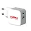Roline thuislader met 1 USB-C PD en 1 USB-A Quick Charge 3.0 poort - 38W / wit