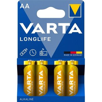 Varta Varta AA (LR6) Longlife batterijen - 4 stuks in blister