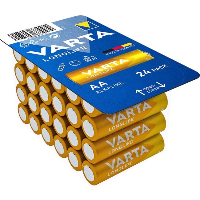 Varta AA (LR6) Longlife batterijen - 24 stuks in blister