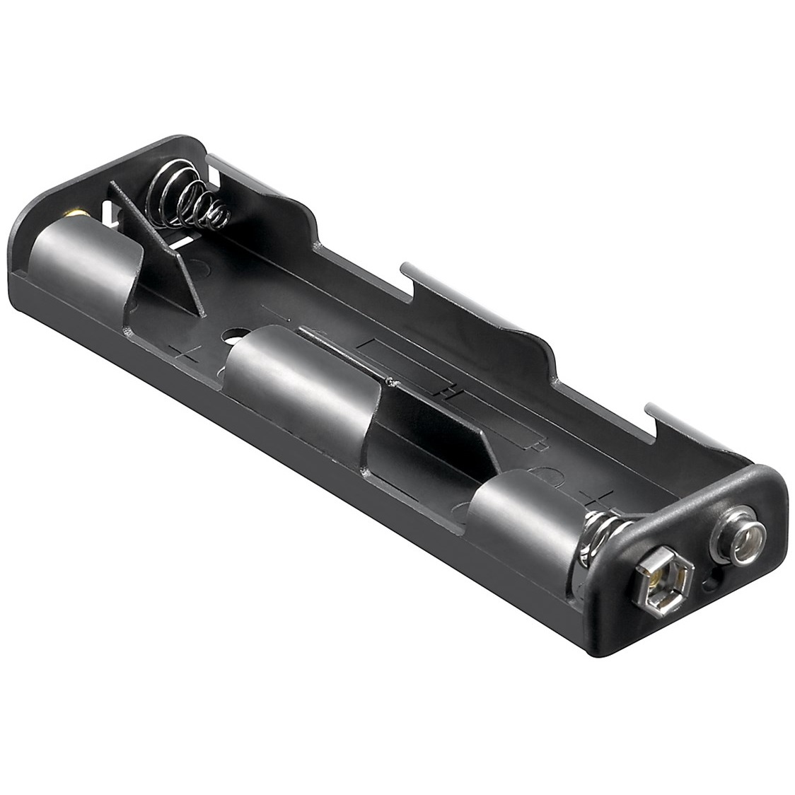Goobay 11985 Batterijhouder 4 AA (penlite) Drukknopaansluiting (l x b x h) 109 x 32 x 16.2 mm