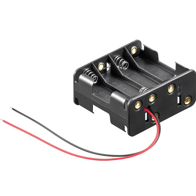 Batterijhouder voor 8 AA-batterijen - kabel met open einde - versie 1