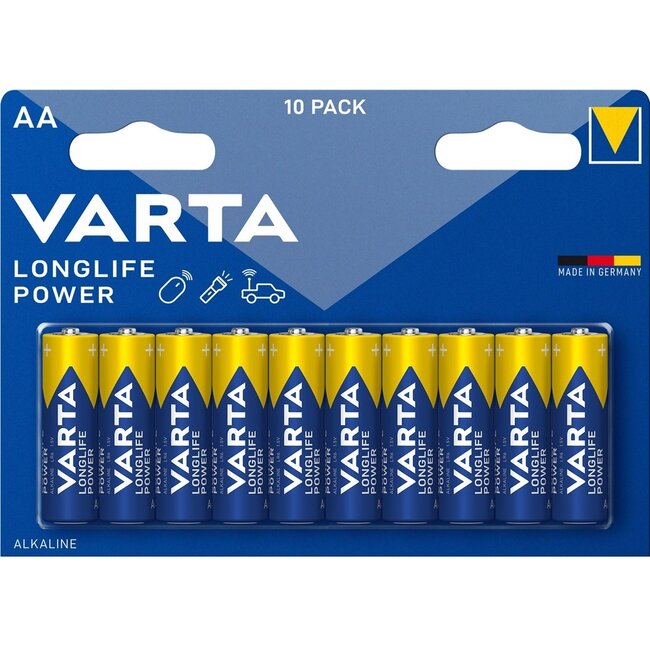 Varta AA (LR6) Longlife Power batterijen - 10 stuks in blister