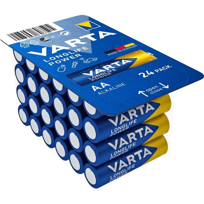 Varta AA (LR6) Longlife Power batterijen - 24 stuks in blister