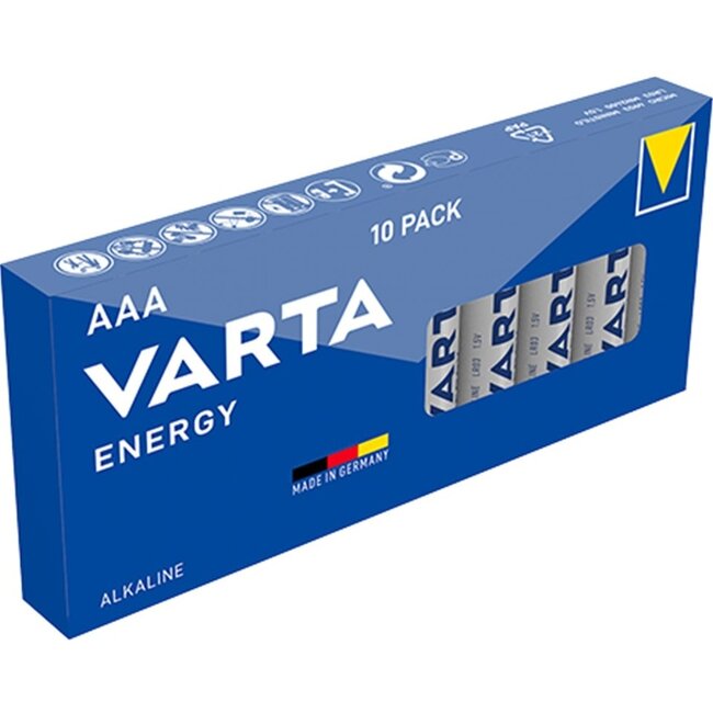 Varta AAA (LR03) Energy batterijen - 10 stuks in blister