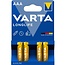 Varta AAA (LR03) Longlife batterijen - 4 stuks in blister