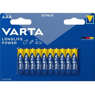 Varta Varta AAA (LR03) Longlife Power batterijen - 10 stuks in blister