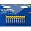 Varta AAA (LR03) Longlife Power batterijen - 10 stuks in blister