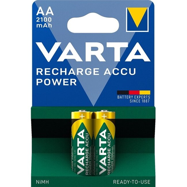 Varta AA (HR6) Recharge Accu Power batterijen / 2100 mAh - 2 stuks in blister